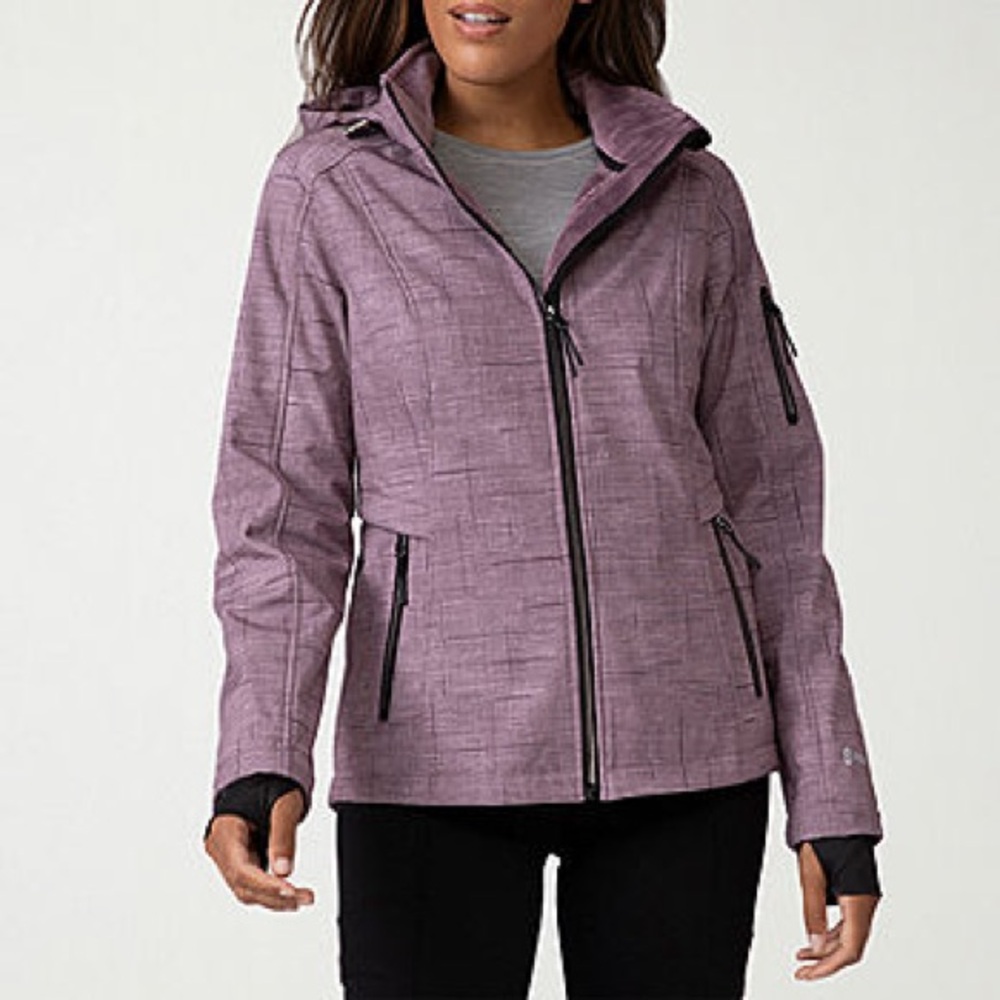 Free Country Womens Midweight Softshell Jacket with removable hood NWOT